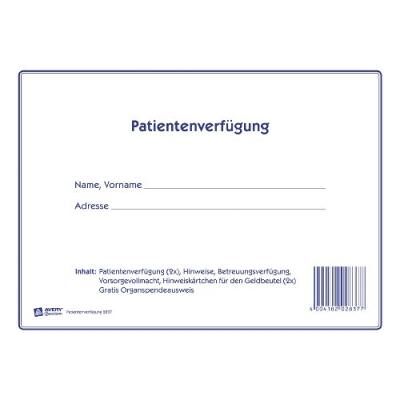 Avery zweckform vordruck patientenverfgung, 220 x 163 mm 2837 - Publicité Avery zweckform vordruck patientenverfgung, 220 x 163 mm 2837 - Publicité
