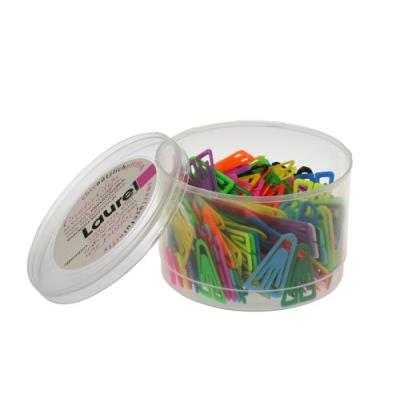 Laurel - trombones plastiques, 35 mm, contenu: 200 pièces trombones triangulaires, pour 30 feuilles maximum, dans une boîte tran - Publicité Laurel - trombones plastiques, 35 mm, contenu: 200 pièces trombones triangulaires, pour 30 feuilles maximum, dans une boîte tran - Publicité