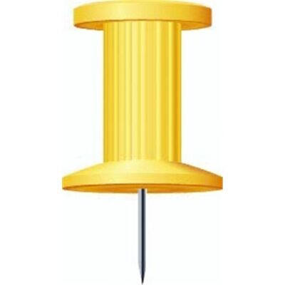 Epingles Exacompta Push Pins - Boîte de 25 - Diam. 10mm - Jaune Jaune - Publicité Epingles Exacompta Push Pins - Boîte de 25 - Diam. 10mm - Jaune Jaune - Publicité