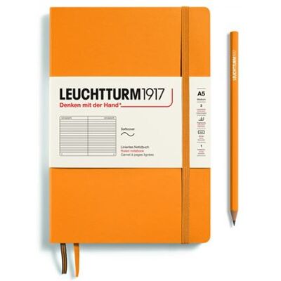 Carnet de notes Medium A5 ligné Leuchtturm1917 Couverture souple 123 pages numérotées Rising Sun Rising Sun - Publicité Carnet de notes Medium A5 ligné Leuchtturm1917 Couverture souple 123 pages numérotées Rising Sun Rising Sun - Publicité