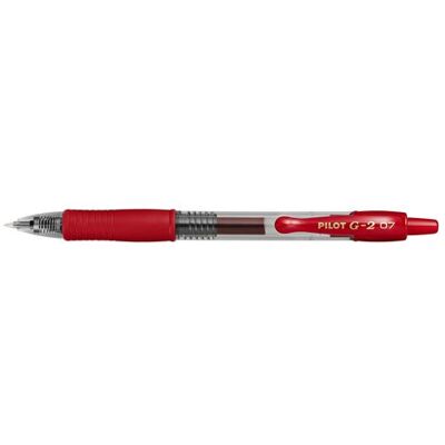 Stylo roller Encre Gel Pilot G2 RT 04 Grip Rouge pointe moyenne Rouge - Publicité Stylo roller Encre Gel Pilot G2 RT 04 Grip Rouge pointe moyenne Rouge - Publicité