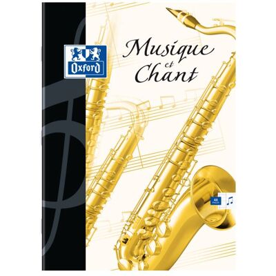 Cahier de musique Oxford Réglure Grands Carreaux et Musique 48 pages agrafées 24 x 32 cm Multicolore - Publicité Cahier de musique Oxford Réglure Grands Carreaux et Musique 48 pages agrafées 24 x 32 cm Multicolore - Publicité