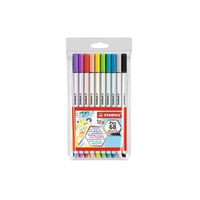 Stylo feutre STABILO Pen 68 - 10 pcs - Multicolore - Publicité Stylo feutre STABILO Pen 68 - 10 pcs - Multicolore - Publicité