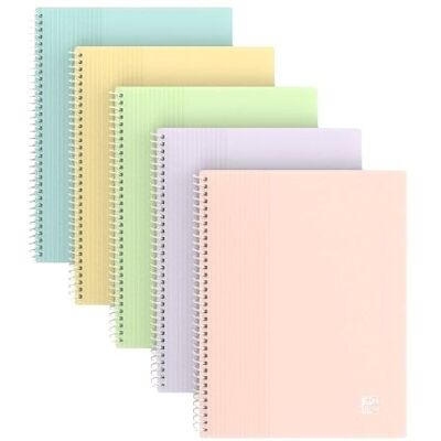 Protège‐documents à spirale Oxford School Life A5 40 pochettes 80 vues Modèle aléatoire Rose pastel; Vanille pastel ; Bleu pastel; Vert pastel ; Violet pastel - Publicité Protège‐documents à spirale Oxford School Life A5 40 pochettes 80 vues Modèle aléatoire Rose pastel; Vanille pastel ; Bleu pastel; Vert pastel ; Violet pastel - Publicité