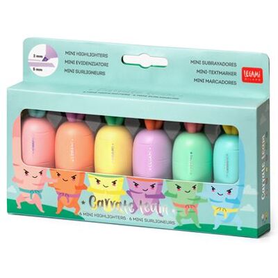 Set Legami 6 Surligneurs Carotte Multicolore - Publicité Set Legami 6 Surligneurs Carotte Multicolore - Publicité
