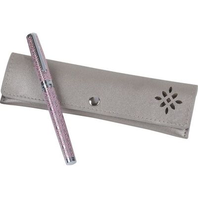 Stylo à bille à capuchon Oberthur Amadora Mauve et Chrome Mauve et Chrome - Publicité Stylo à bille à capuchon Oberthur Amadora Mauve et Chrome Mauve et Chrome - Publicité