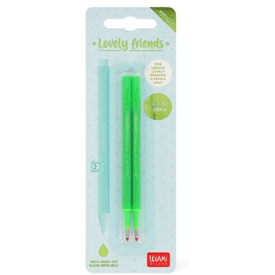 Legami - Ensemble de 2 Recharge en Gel Vert Néon - Amis Mignons - Publicité Legami - Ensemble de 2 Recharge en Gel Vert Néon - Amis Mignons - Publicité