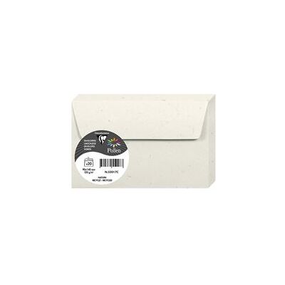 Paquet de 20 Enveloppes Pollen by Clairefontaine Natura 90 x 140 mm Beige Beige - Publicité Paquet de 20 Enveloppes Pollen by Clairefontaine Natura 90 x 140 mm Beige Beige - Publicité