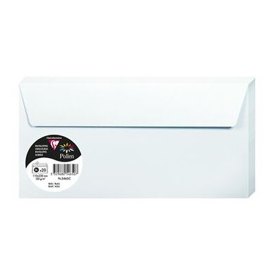 Pollen by Clairefontaine Pack de 20 enveloppes DL Pollen 110 x 220 mm Bleu ciel Bleu ciel - Publicité Pollen by Clairefontaine Pack de 20 enveloppes DL Pollen 110 x 220 mm Bleu ciel Bleu ciel - Publicité