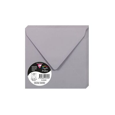 Pollen by Clairefontaine Pack de 20 enveloppes Pollen 140 x 140 mm Gris Koala Gris Koala - Publicité Pollen by Clairefontaine Pack de 20 enveloppes Pollen 140 x 140 mm Gris Koala Gris Koala - Publicité