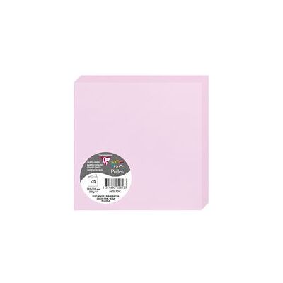 Pollen by Clairefontaine Pack de 25 cartes pliées Pollen 135 x 135 mm Rose dragée Rose dragée - Publicité Pollen by Clairefontaine Pack de 25 cartes pliées Pollen 135 x 135 mm Rose dragée Rose dragée - Publicité