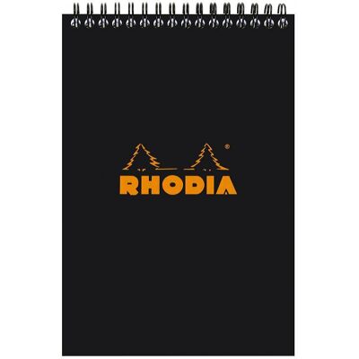Bloc spiralé 80 feuillets A5 Rhodia N°16SP Q5 Noir Noir - Publicité Bloc spiralé 80 feuillets A5 Rhodia N°16SP Q5 Noir Noir - Publicité