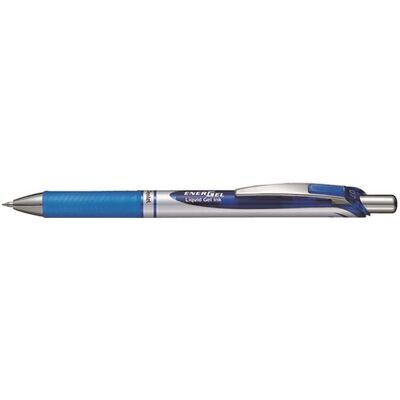 Stylo roller gel rétractable Pentel Energel Pointe 0,7mm Bleu Bleu - Publicité Stylo roller gel rétractable Pentel Energel Pointe 0,7mm Bleu Bleu - Publicité