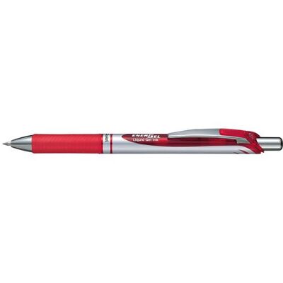 Stylo roller gel rétractable Pentel Energel Pointe 0,7mm Rouge Rouge - Publicité Stylo roller gel rétractable Pentel Energel Pointe 0,7mm Rouge Rouge - Publicité