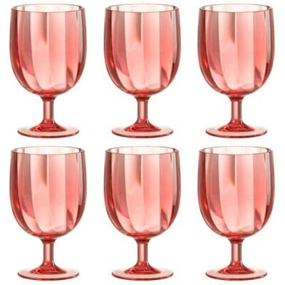 Non communiqué Lot de 6 Verres à Vin Réutilisable "Plastique" 31cl Rouge - Publicité Non communiqué Lot de 6 Verres à Vin Réutilisable "Plastique" 31cl Rouge - Publicité