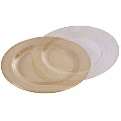 Non communiqué Lot de 6 Assiettes en Plastique Réutilisable "Paillettes" 23cm Or - Publicité Non communiqué Lot de 6 Assiettes en Plastique Réutilisable "Paillettes" 23cm Or - Publicité