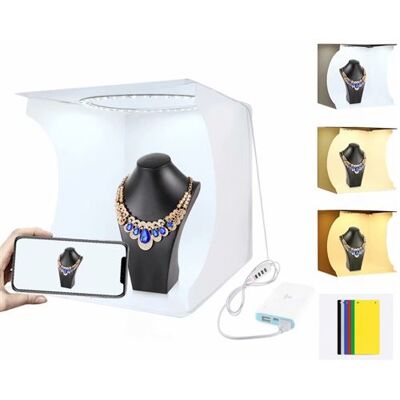 Puluz Kit de boîte de tente de tir de studio d'éclairage de lumière d'éclairage de bague portable pliable de 30 cm avec 6 décors de couleurs (noir, blanc, orange, rouge, vert, bleu), taille de dépliage: 31 cm x 31 cm x 32 cm - Publicité Puluz Kit de boîte de tente de tir de studio d'éclairage de lumière d'éclairage de bague portable pliable de 30 cm avec 6 décors de couleurs (noir, blanc, orange, rouge, vert, bleu), taille de dépliage: 31 cm x 31 cm x 32 cm - Publicité