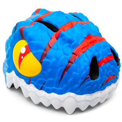 Casque de vélo pour enfants Dino Bleu CRAZY SAFETY - Certifié EN1078 - Publicité Casque de vélo pour enfants Dino Bleu CRAZY SAFETY - Certifié EN1078 - Publicité
