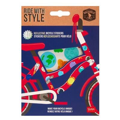 Autocollants Réfléchissants Space de Legami pour Vélo - Publicité Autocollants Réfléchissants Space de Legami pour Vélo - Publicité