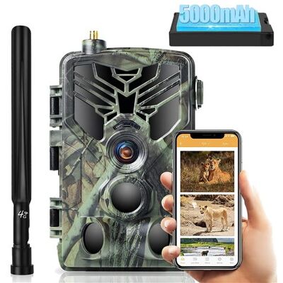 Non communiqué Caméra de Chasse à Batterie 5000 Mah 4G 4K 30MP App Android iOs + Chargeur + 1 Batterie + SD 256Go YONIS - Publicité Non communiqué Caméra de Chasse à Batterie 5000 Mah 4G 4K 30MP App Android iOs + Chargeur + 1 Batterie + SD 256Go YONIS - Publicité