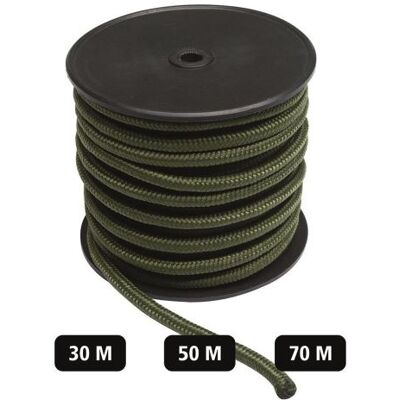 Mil-Tec Corde Commando 5 mm / 70 M - Vert - 7 mm / 50 m - Publicité Mil-Tec Corde Commando 5 mm / 70 M - Vert - 7 mm / 50 m - Publicité