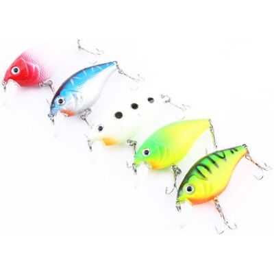 Générique Leurres de Pêche Crankbait 2 Hameçons Triples 5Pcs - Publicité Générique Leurres de Pêche Crankbait 2 Hameçons Triples 5Pcs - Publicité
