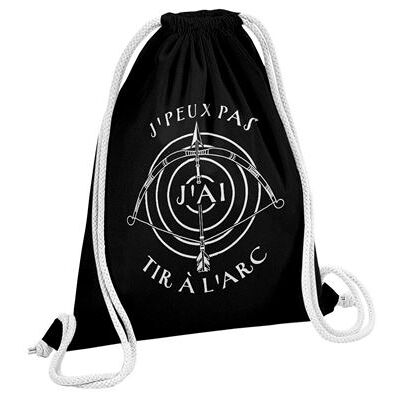 Non communiqué Fabulous Sac de Gym en Coton Noir J'peux pas j'ai Tir à l'arc 12 Litres - Publicité Non communiqué Fabulous Sac de Gym en Coton Noir J'peux pas j'ai Tir à l'arc 12 Litres - Publicité