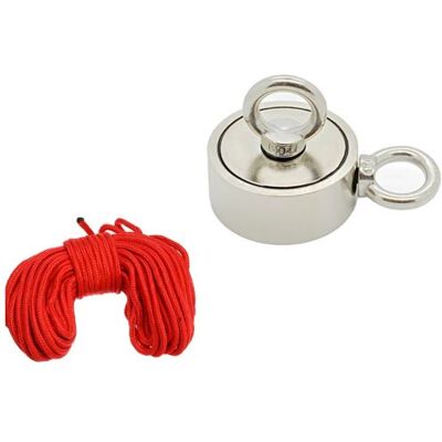 Non communiqué Aimant de Pêche Néodyme 67mm 300KG Outil de récupération+ Corde Tressé 10M - Publicité Non communiqué Aimant de Pêche Néodyme 67mm 300KG Outil de récupération+ Corde Tressé 10M - Publicité