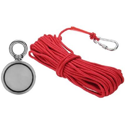 Non communiqué Aimant de Pêche Néodyme Double Face 60mm 240KG + Corde Tressé 10M - Publicité Non communiqué Aimant de Pêche Néodyme Double Face 60mm 240KG + Corde Tressé 10M - Publicité