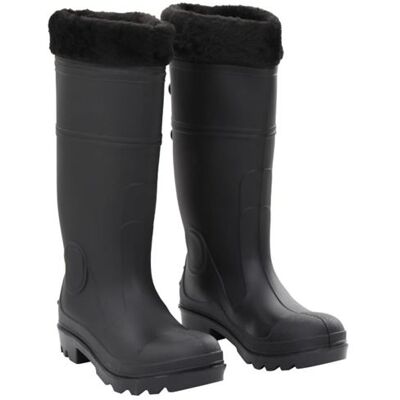 Non communiqué Bottes de pluie avec chaussettes amovibles noir taille 38 PVC - Publicité Non communiqué Bottes de pluie avec chaussettes amovibles noir taille 38 PVC - Publicité