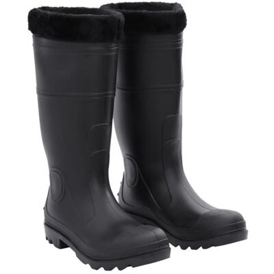 Non communiqué Bottes de pluie avec chaussettes amovibles noir taille 43 PVC - Publicité Non communiqué Bottes de pluie avec chaussettes amovibles noir taille 43 PVC - Publicité