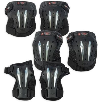 Non communiqué Globber - Set de 3 protections ADULTE - Noir - Taille L - Publicité Non communiqué Globber - Set de 3 protections ADULTE - Noir - Taille L - Publicité