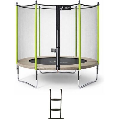 KANGUI Trampoline de jardin 305 cm + filet de sécurité + échelle JUMPI Taupe/Vert 300. Trampoline certifié par le CRITT sport & loisirs - Publicité KANGUI Trampoline de jardin 305 cm + filet de sécurité + échelle JUMPI Taupe/Vert 300. Trampoline certifié par le CRITT sport & loisirs - Publicité