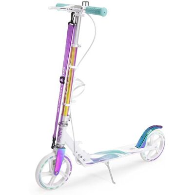 Trottinette pliante Raven Celia blanche 200mm avec frein à main - Publicité Trottinette pliante Raven Celia blanche 200mm avec frein à main - Publicité