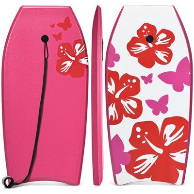 Non communiqué bodyboard planche de surf giantex rose 105 x 51 x 6 cm, imprimé fleur, avec sangle de 90cm pour plus de 14 ans, charge 85kg - Publicité Non communiqué bodyboard planche de surf giantex rose 105 x 51 x 6 cm, imprimé fleur, avec sangle de 90cm pour plus de 14 ans, charge 85kg - Publicité