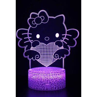 Stack Lampe 3D Tactile Veilleuses Enfant 7 Couleurs avec Telecommande - Hello Kitty #944 - Publicité Stack Lampe 3D Tactile Veilleuses Enfant 7 Couleurs avec Telecommande - Hello Kitty #944 - Publicité