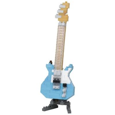 Nanoblock Mini Guitare Électrique Bleue - Kit Micro-Bâtiment - Publicité Nanoblock Mini Guitare Électrique Bleue - Kit Micro-Bâtiment - Publicité