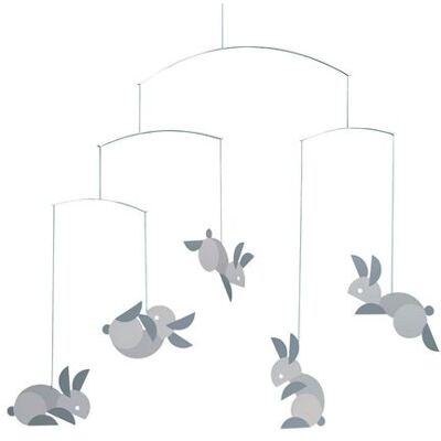 Flensted Mobiles Circular Bunnies Gris - Publicité Flensted Mobiles Circular Bunnies Gris - Publicité
