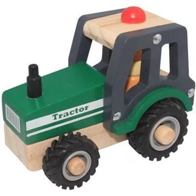 Magni - Tracteur en bois avec roues en caoutchouc - Tracteur jouet - Publicité Magni - Tracteur en bois avec roues en caoutchouc - Tracteur jouet - Publicité