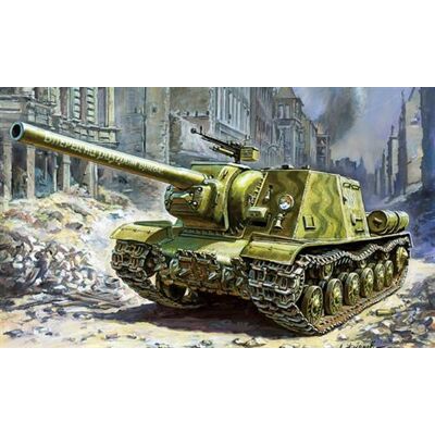 Maquette militaire Zvezda ISU-122 - Échelle 1:72 - Publicité Maquette militaire Zvezda ISU-122 - Échelle 1:72 - Publicité