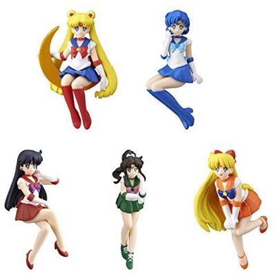 Bandai Sailor Moon Desktop Mini Ensemble De 5 - Publicité Bandai Sailor Moon Desktop Mini Ensemble De 5 - Publicité