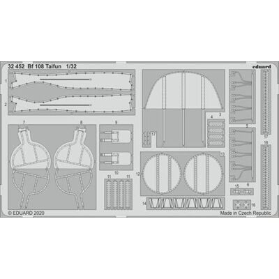 Kit de Modèle Eduard Bf 108 Typhoon Échelle 1:32 - Détails d'Avion - Publicité Kit de Modèle Eduard Bf 108 Typhoon Échelle 1:32 - Détails d'Avion - Publicité