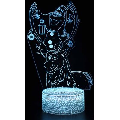 Stack Lampe 3D Tactile Veilleuses Enfant 7 Couleurs avec Telecommande - Frozen #1089 - Publicité Stack Lampe 3D Tactile Veilleuses Enfant 7 Couleurs avec Telecommande - Frozen #1089 - Publicité