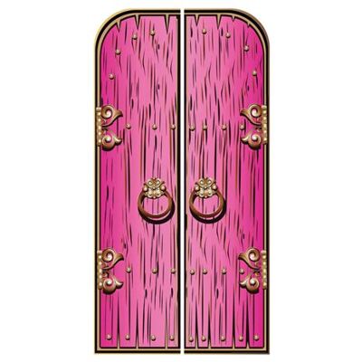 Décor en carton de portes doubles roses Iconicgreats - Grotte Féérique - Publicité Décor en carton de portes doubles roses Iconicgreats - Grotte Féérique - Publicité