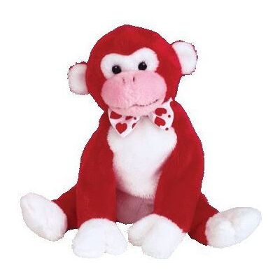 Ty Beanie Babies Valentine - Monkey - Publicité Ty Beanie Babies Valentine - Monkey - Publicité