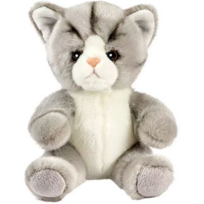 Non communiqué Peluche chat gris et blanc Tetabizous - 17 cmH Multicolore - Publicité Non communiqué Peluche chat gris et blanc Tetabizous - 17 cmH Multicolore - Publicité