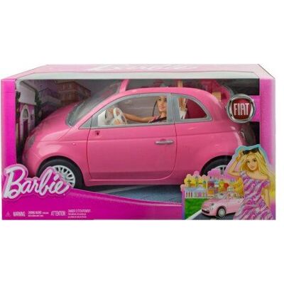 Non communiqué Barbie voiture rose pour fiat 500 et 1 poupée mannequin - set véhicule décapotable 4 places - jouet fille + carte animal Rose - Publicité Non communiqué Barbie voiture rose pour fiat 500 et 1 poupée mannequin - set véhicule décapotable 4 places - jouet fille + carte animal Rose - Publicité