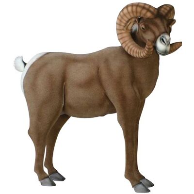 Anima Hansa Peluche Geante Bouquetin 100 cm H et 120 cm L Marron - Publicité Anima Hansa Peluche Geante Bouquetin 100 cm H et 120 cm L Marron - Publicité