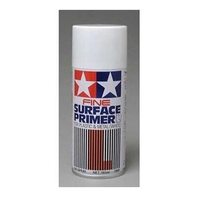 Primaire de surface blanc Tamiya - Peinture en spray acrylique - 87044 - Publicité Primaire de surface blanc Tamiya - Peinture en spray acrylique - 87044 - Publicité
