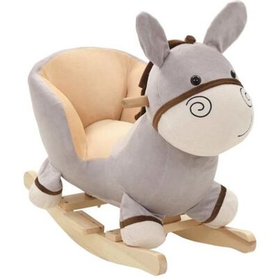 vidaXL Âne à dondolo gris en peluche pour enfants - Jouet à bascule - Publicité vidaXL Âne à dondolo gris en peluche pour enfants - Jouet à bascule - Publicité